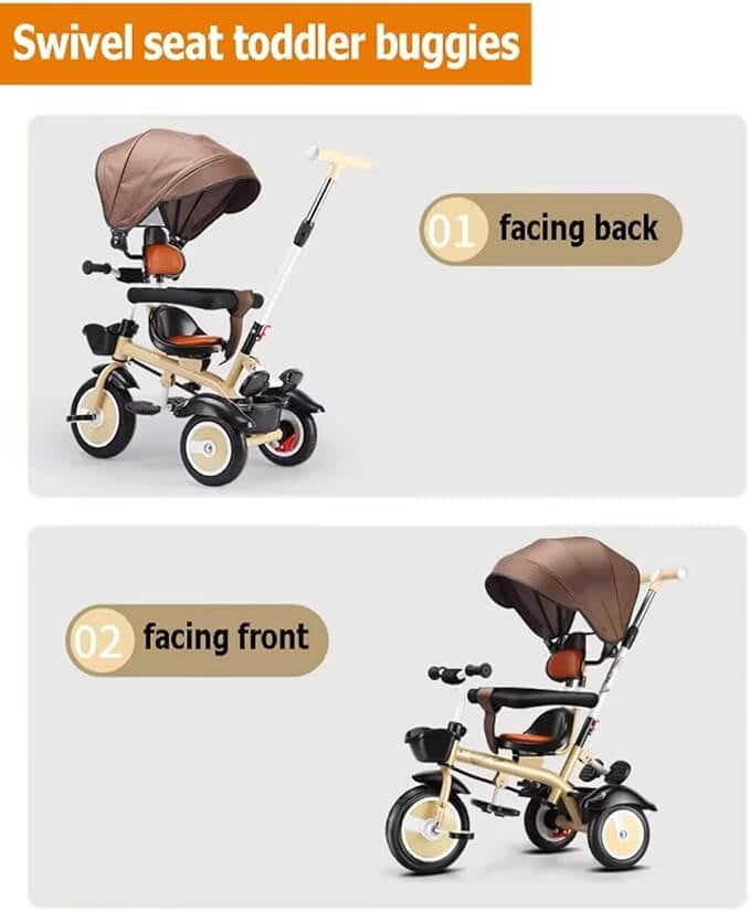 2 in 1 Baby Tricycle Stroller