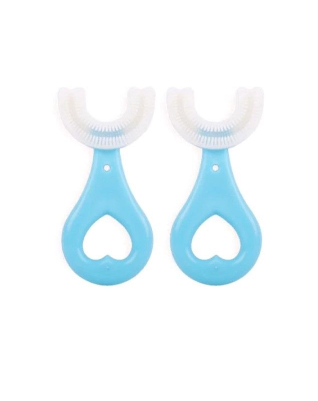 2 Silicone U-Shaped Kids Toothbrushes
