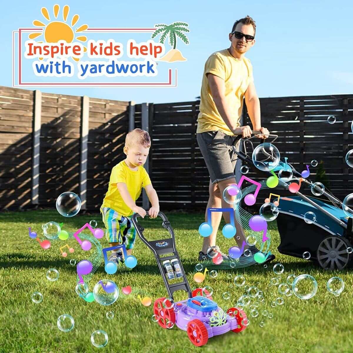 Children Interactive Musical Bubble Lawn Mower