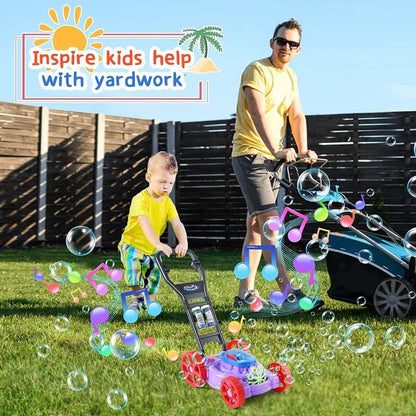 Children Interactive Musical Bubble Lawn Mower