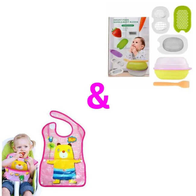 Food Maker For Baby + Quick Wash Bib