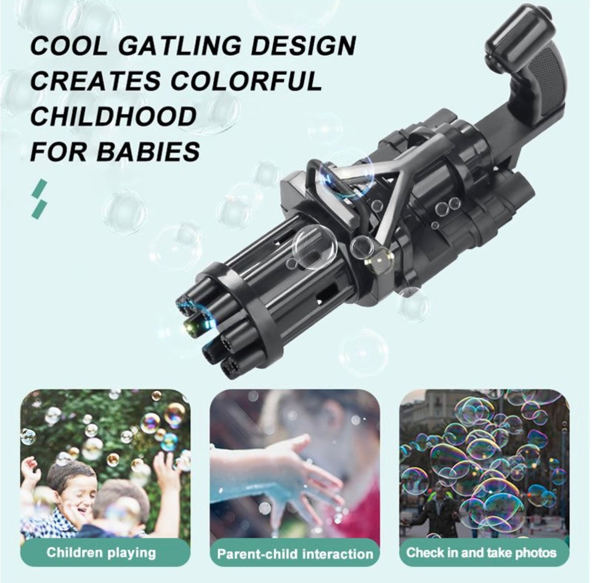 Kids Electric Bubbles Gun